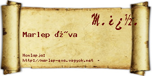 Marlep Éva névjegykártya